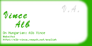 vince alb business card